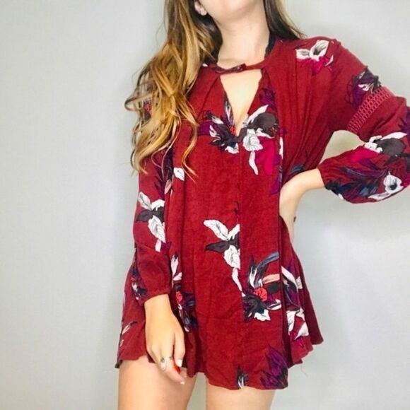 Free People Tree Swing Tunic Boho Dress Xs - Picture 2 of 9